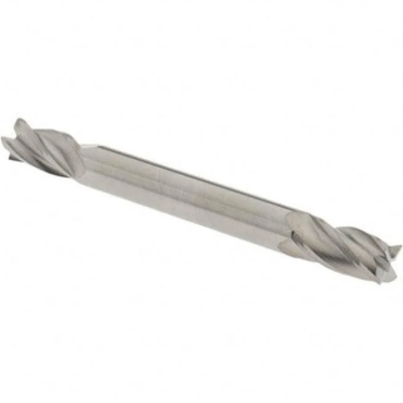 OSG 1/4, 1/2 LOC, 1/4 Shank Diam, 2-1/2 OAL, 4 Flute, Solid Carbide Square End Mill Double End, Uncoated, Spiral Flut...